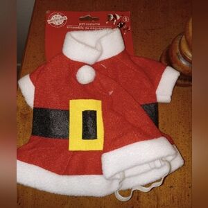 Santa Claus Pet Costume Christmas House Small Size
